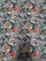 Gobelin stoffering met exclusief ontwerp, moderne ruit in