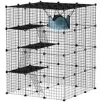 Kattenkooi Voor Binnen 4-verdiepingen DIY-Kattenverblijf Met, Dieren en Toebehoren, Knaagdieren en Konijnen | Hokken en Kooien