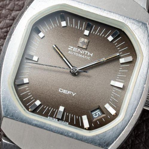 Zenith - Defy Brown Dial Automatic TV model Integrated, Sieraden, Tassen en Uiterlijk, Horloges | Antiek