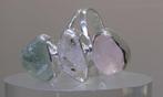 Herkimer Ring - Hoogte: 27 mm - Breedte: 26 mm- 6.21 g - (1), Verzamelen, Mineralen en Fossielen
