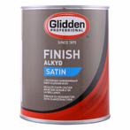 Glidden Finish Alkyd Satin - WIT - 2,5 liter (LAKVERF), Doe-het-zelf en Verbouw, Verf, Beits en Lak, Wit, Nieuw, Ophalen of Verzenden