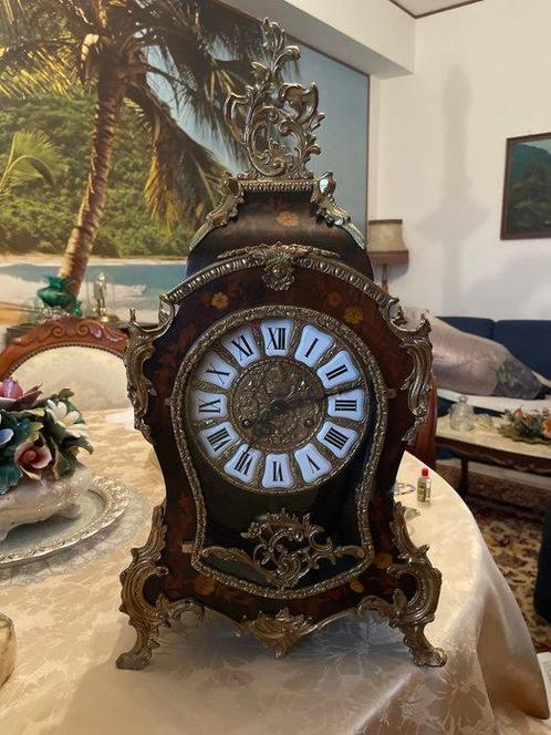 Boulle klok, Slingerklok - FHS GERMANY - Brons - 1960-1970, Antiek en Kunst, Antiek | Klokken