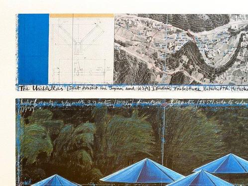 Christo (1935-2020) - The Umbrellas Japan - USA, Antiek en Kunst, Kunst | Tekeningen en Foto's