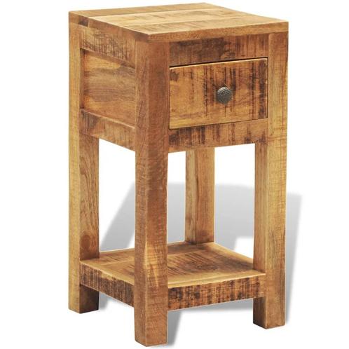 vidaXL Nachtkastje met 1 lade massief mangohout, Huis en Inrichting, Slaapkamer | Nachtkastjes, Nieuw, Minder dan 45 cm, Hout