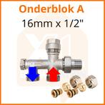 Onderblok A 16mm x 1/2 (Radiator Installatiemateriaal), Doe-het-zelf en Verbouw, Verwarming en Radiatoren, Ophalen of Verzenden