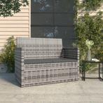 Kleine Tuinbank Grijs Rattan - Retourdeal, nu extra voord..., Ophalen of Verzenden, Nieuw, Rotan