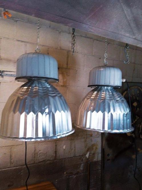 Plafondlamp - Vintage industriële lamp - Aluminium,, Antiek en Kunst, Antiek | Wandborden en Tegels