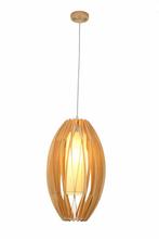 Hanglamp Hout Ovaal Houtkleur 29 cm - Madera Encina, Nieuw, Verzenden