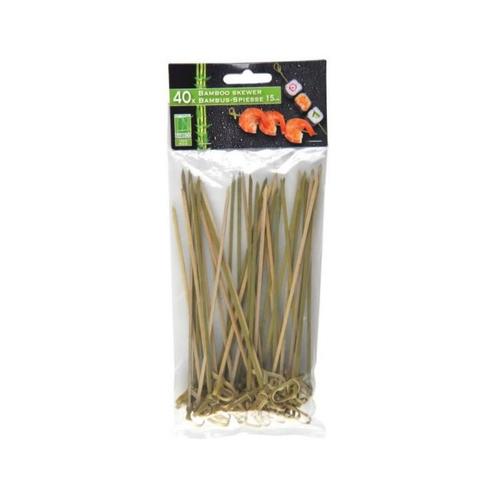Lifetime Bamboespiesjes met knoop - 15 cm - 40 stuks - Vo..., Tuin en Terras, Barbecue-accessoires, Nieuw, Ophalen of Verzenden