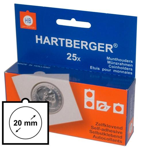 Hartberger Munthouders 20 mm (25x) zelfklevend, Postzegels en Munten, Munten en Bankbiljetten | Toebehoren, Verzamelmap, Ophalen of Verzenden