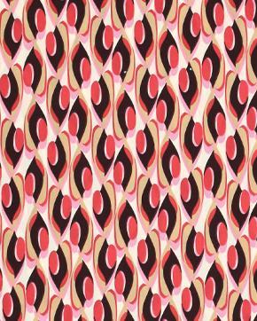 Travel Abstract Elementen Rood, Hobby en Vrije tijd, Stoffen en Lappen, Rood, Nieuw