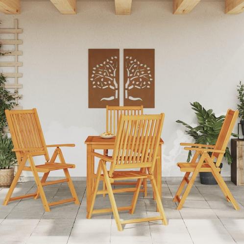 vidaXL 5-delige Eethoek massief acaciahout, Tuin en Terras, Tuinsets en Loungesets, Nieuw, 4 zitplaatsen, Hardhout, Verzenden