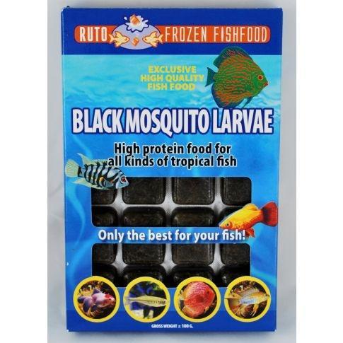 Ruto Zwarte Muggenlarven 100 Gram 24 bloks blister Diepvries, Dieren en Toebehoren, Vissen | Aquaria en Toebehoren, Ophalen of Verzenden