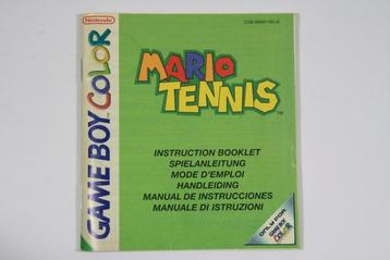 Mario Tennis (Manual) (GameBoy Color Manuals, GameBoy Color)
