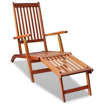 Terrasstoel Acaciahout + Voetensteun | Retourdeal | 40% K... beschikbaar voor biedingen