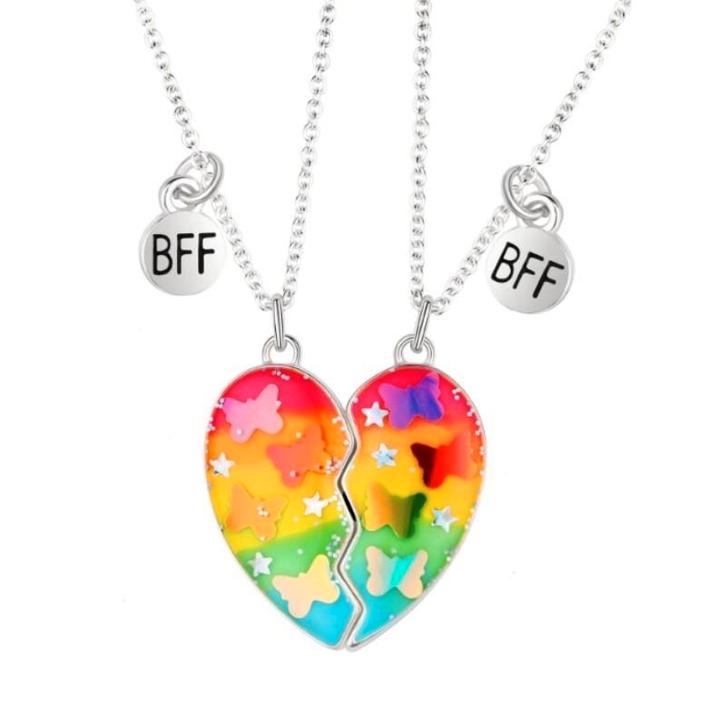 Fako Bijoux® - Vriendschapsketting - Vlinders - Regenboog -, Sieraden, Tassen en Uiterlijk, Kettingen, Verzenden