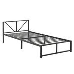Metalen bed Meran bedframe met bedbodem zwart 90x200 cm, Huis en Inrichting, Verzenden, Nieuw