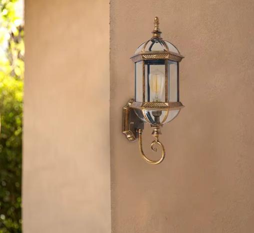 Retro Buitenwandlamp Aluminium en amp; Glas, Tuin en Terras, Buitenverlichting, Nieuw, Verzenden