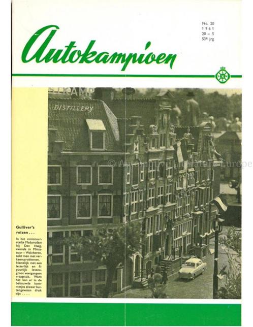 1961 AUTOKAMPIOEN MAGAZINE 20 NEDERLANDS, Boeken, Auto's | Folders en Tijdschriften