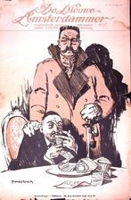 Spotprent over Duitse politiek tijdens Eerste Wereldoorlog, Antiek en Kunst, Verzenden
