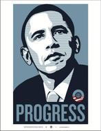 Shepard Fairey (OBEY) - Obey Obama Progress Campaign Poster
