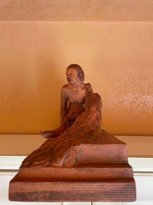 F. Montry (?) - sculptuur, Art Deco - 32 cm - Aardewerk, Antiek en Kunst, Antiek | Glas en Kristal