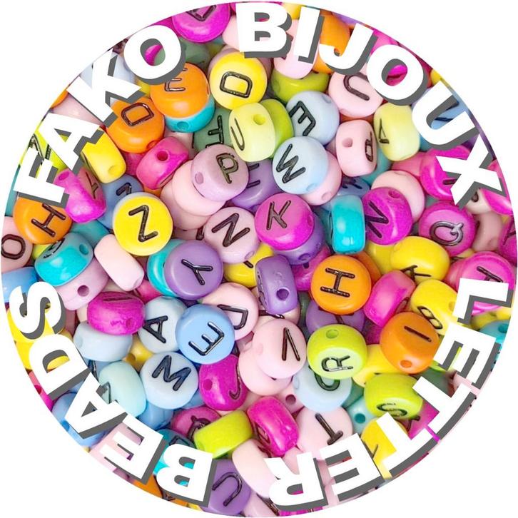 Fako Bijoux - Letterkralen - Letter Beads - Alfabet Kralen -, Hobby en Vrije tijd, Kralen en Sieraden maken, Verzenden