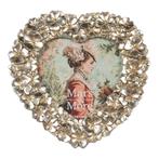 Fotolijst hart klavertjes zilver 15,6x2x15,7cm, Verzenden, Nieuw