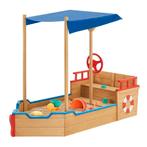 Houten Speelzandbak - Piratenschip - Incl. Bodemplaat, Kinderen en Baby's, Speelgoed | Buiten | Zandbakken, Verzenden, Nieuw