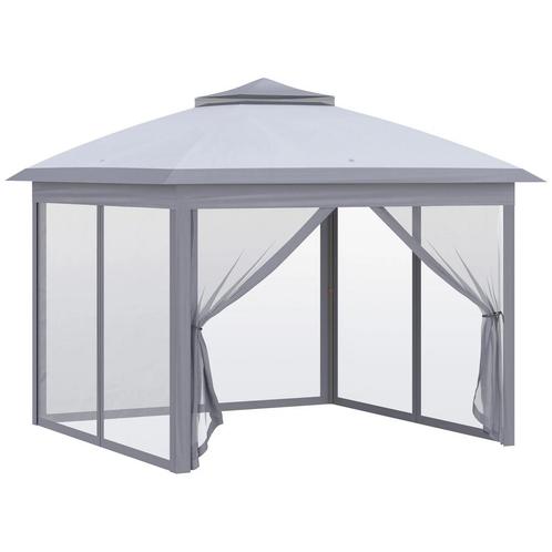 TRUUSK Paviljoen 3 X 3 M Tuin-Pop-up Vouwtent Dubbel Dak 4 A, Tuin en Terras, Partytenten, Nieuw, Verzenden