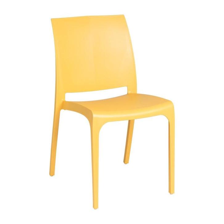 Tuinstoel Sara - okergeel - 80x54x46 cm, Huis en Inrichting, Stoelen, Verzenden
