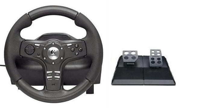 Driving Force EX Stuur - Logitech PS3 Morgen in huis!, Spelcomputers en Games, Spelcomputers | Sony PlayStation Consoles | Accessoires