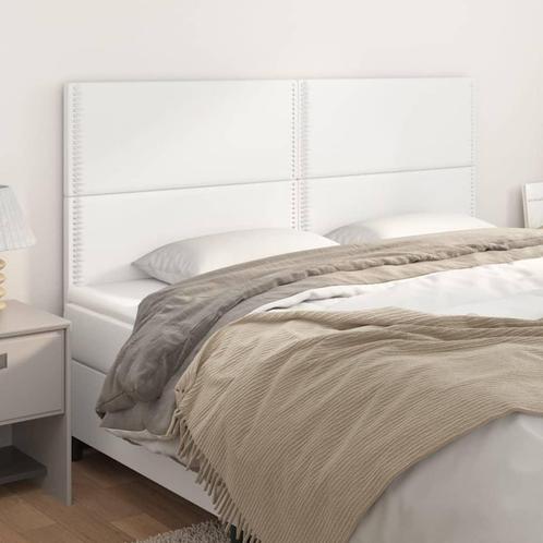 vidaXL Hoofdborden 4 st 90x5x78/88 cm kunstleer wit, Huis en Inrichting, Slaapkamer | Bedden, Wit, Nieuw, Overige materialen, Verzenden