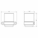Glashouder Ixi Mat Wit Glas met RVS, Huis en Inrichting, Ophalen of Verzenden, Nieuw
