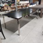 LUXE vergadertafel met zwart blad en schade - 220x100 cm, Ophalen of Verzenden, Nieuw in verpakking