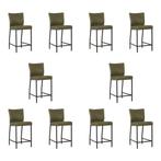 Set van 10 Leren barkrukken Revolt laag - Granada Moss, Ophalen of Verzenden, Nieuw, Leer