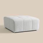 *WOONWINKEL* PEPP Interiors Wave Hocker Met Stiksels Ivoor, Verzenden, Nieuw