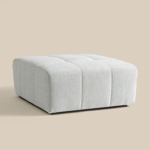 *WOONWINKEL* PEPP Interiors Wave Hocker Met Stiksels Ivoor, Huis en Inrichting, Banken | Bankstellen, Nieuw, Verzenden