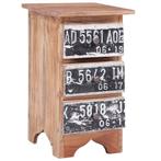 vidaXL Nachtkastje 30x30x51 cm massief mahoniehout, Minder dan 45 cm, Verzenden, Nieuw, Minder dan 55 cm