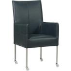 Leren eetkamerstoel Spark - Granada Blue (blauw) - Poten, Huis en Inrichting, Stoelen, Overige kleuren, Nieuw, Ophalen of Verzenden