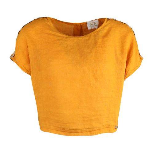 Verysimple • oranje linnen cropped top • XS (IT40), Kleding | Dames, Tops, Oranje, Nieuw, Maat 34 (XS) of kleiner, Verzenden