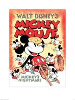 Kunstdruk Mickey Mouse Mickeys Nightmare 60x80cm, Huis en Inrichting, Verzenden, Nieuw