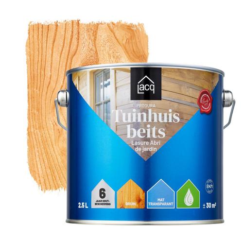 Lacq Tuinhuisbeits Bruin 2.5L, Doe-het-zelf en Verbouw, Verf, Beits en Lak, Beits, Bruin, Nieuw, Minder dan 5 liter, Verzenden