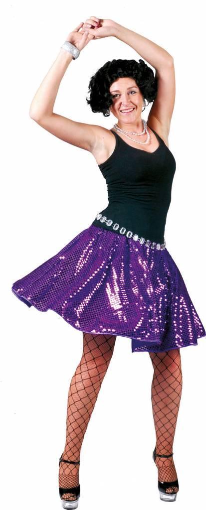 Disco rok glitter paars, Kleding | Dames, Carnavalskleding en Feestkleding, Nieuw, Ophalen of Verzenden