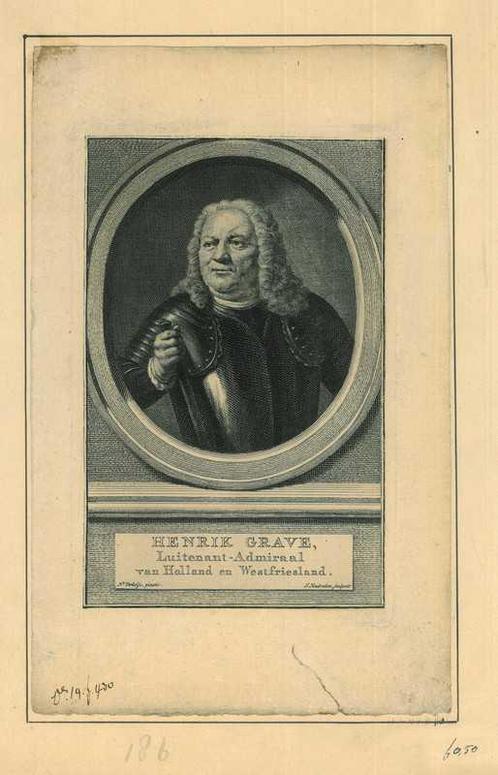 Portrait of Hendrik Grave, Antiek en Kunst, Kunst | Etsen en Gravures