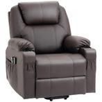 Massagestoel - Luxe uitvoering - Sta-op hulp - Bruin, Huis en Inrichting, Fauteuils, Ophalen of Verzenden, Nieuw, Stof, Modern