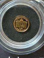 Duitsland. Gold medal Brandenburger Tor 0,28g (Zonder, Postzegels en Munten