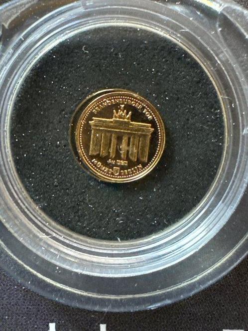 Duitsland. Gold medal Brandenburger Tor 0,28g (Zonder, Postzegels en Munten, Munten | Europa | Niet-Euromunten