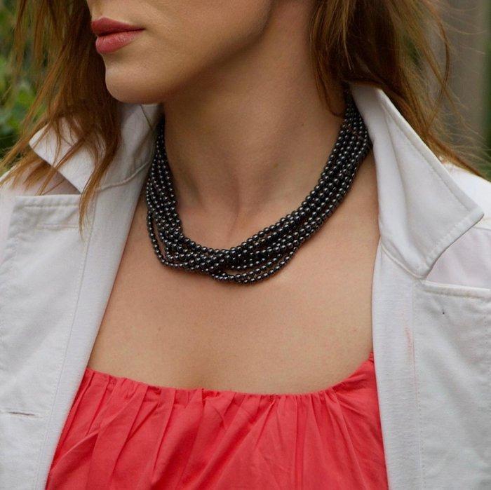 Halsketting Tiffany & Co. Hematiet Kraal Multi-rij, Sieraden, Tassen en Uiterlijk, Kettingen