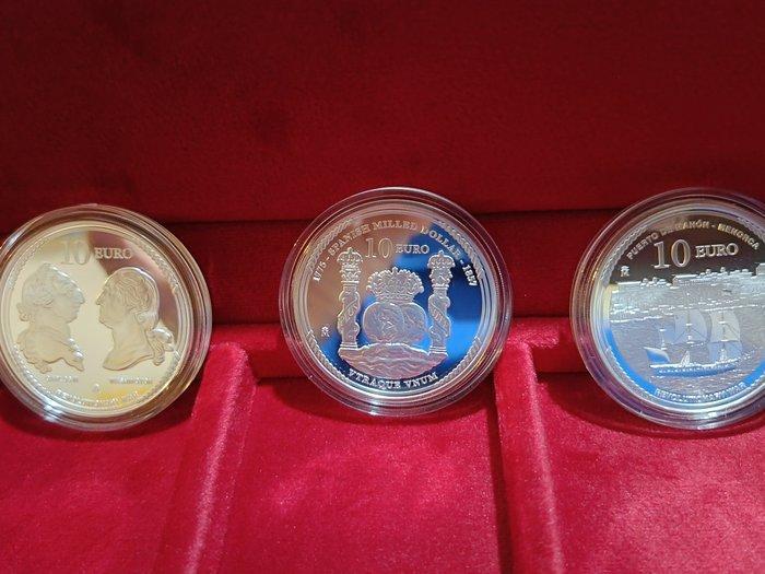 Spanje. 10 Euro 2025 250 Aniversario Declaración, Postzegels en Munten, Munten | Europa | Euromunten